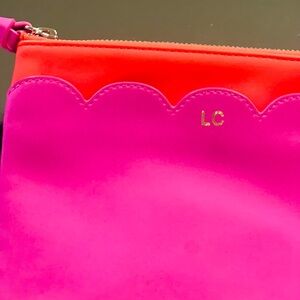 Mark & Graham Pink and Orange Cosmetic Bag